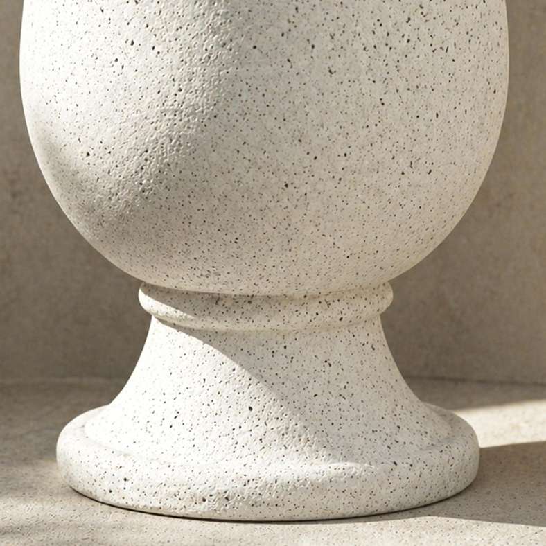 Pan Home Martin Cement Vintage Footed Planter 45x45x48.5cm - White - 221AIC9905075 - Image 2
