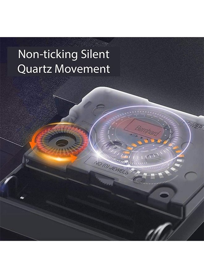 Wall Clock, Silent Non Ticking Quality Quartz Battery Operated, Round Easy to Read, Clock for Bedrrom, Living Room, Kitchen, Office, School Home Decor (30cm, Black) - Image 5