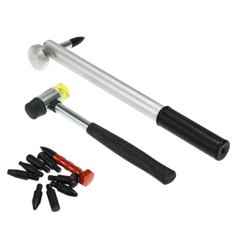 Paintless Dent Repair Tool Dent Removal Repair Hammer Tap Down Pen 9Pcs Head - Image 1