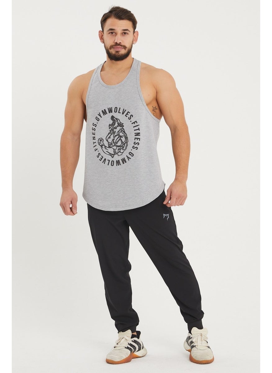 Gymwolves Men's Sports Tank | Stringer | Workout Tanktop | Wolf Series  - Image 2