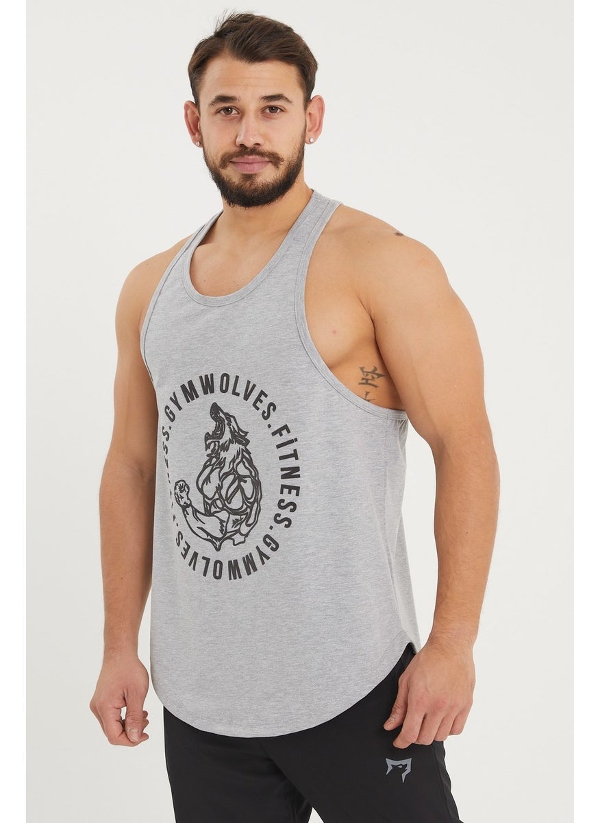 Gymwolves Men's Sports Tank | Stringer | Workout Tanktop | Wolf Series  - Image 4