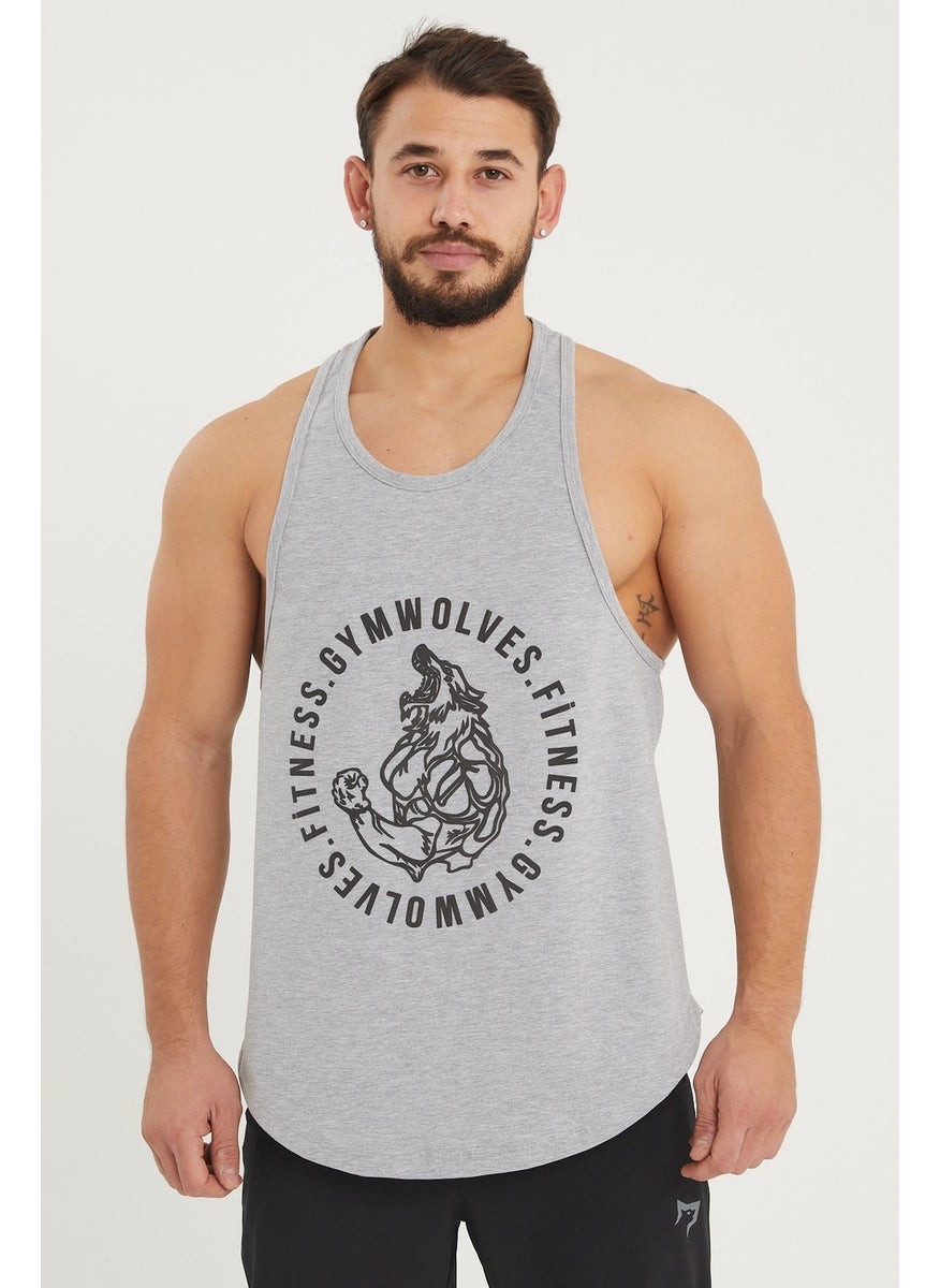 Gymwolves Men's Sports Tank | Stringer | Workout Tanktop | Wolf Series  - Image 1