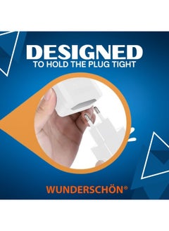 WUNDERSCHÖN European To UK Plug Adaptor, 2 to 3 Pins Plug Converter 220 250 Volts 13 A Fused, Compact Size Travel Adaptor (EU to UK, White)  - Image 5