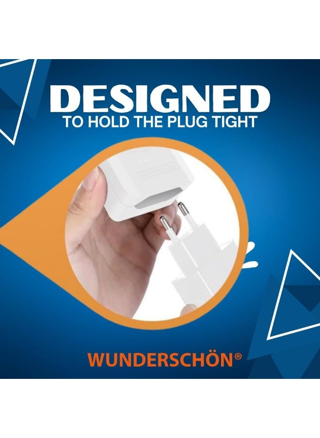 WUNDERSCHÖN European To UK Plug Adaptor, 2 to 3 Pins Plug Converter 220 250 Volts 13 A Fused, Compact Size Travel Adaptor (EU to UK, White)  - Image 5