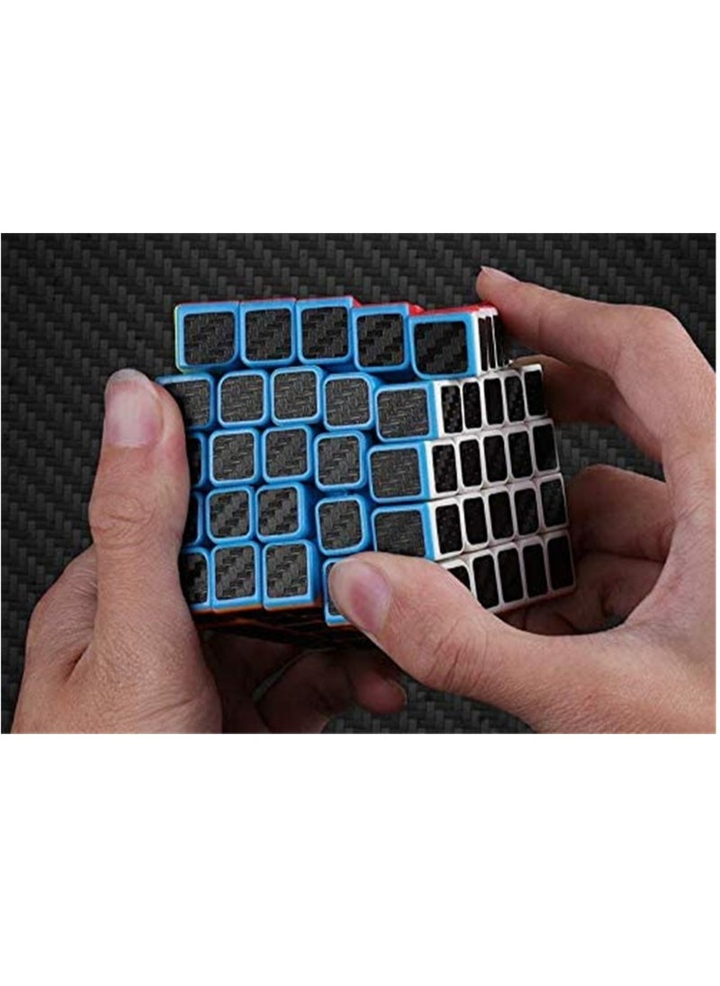Rubiks Cube 5x5x5 Speed Cube Smooth Magic Carbon Fiber Sticker Speed Cubes Enhanced Version Black