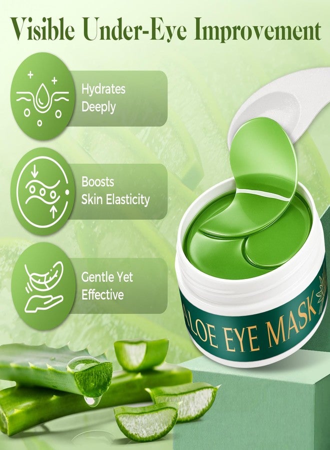Nexkayee Aloe Vera Under Eye Patches for Dark Circles, Puffiness Relief, Hydrating Hydrogel Mask, Moisturizing Gel Pads for Bags and Tired Skin - Image 2