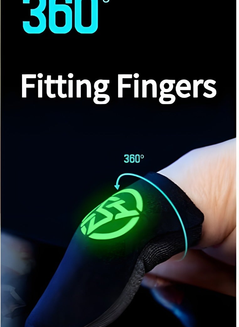 Vergali 4 Pair Mobile Game Touch Screen Finger Sleeve Super Highly Sensitive ,Ultra Thin Material Zero Touch Extremely Sensitive Gaming Finger Covers ,Feelers Smooth Operation Sweat Absorbing Odorless Breathable Seamless Finger Sleeve For Pubg And Much Other Games Play - Image 4