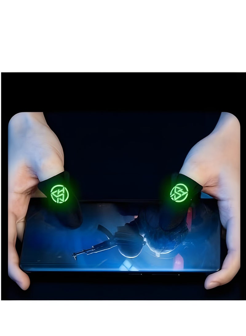 Vergali 4 Pair Mobile Game Touch Screen Finger Sleeve Super Highly Sensitive ,Ultra Thin Material Zero Touch Extremely Sensitive Gaming Finger Covers ,Feelers Smooth Operation Sweat Absorbing Odorless Breathable Seamless Finger Sleeve For Pubg And Much Other Games Play - Image 3