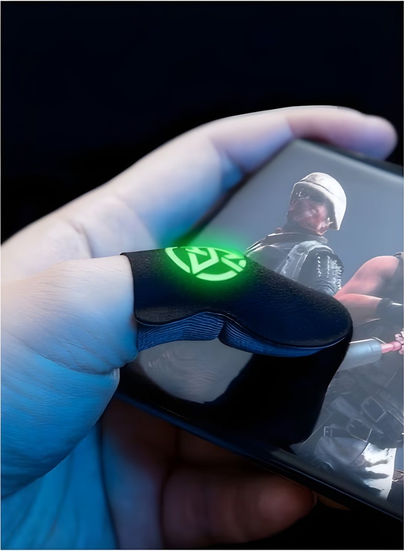 Vergali 4 Pair Mobile Game Touch Screen Finger Sleeve Super Highly Sensitive ,Ultra Thin Material Zero Touch Extremely Sensitive Gaming Finger Covers ,Feelers Smooth Operation Sweat Absorbing Odorless Breathable Seamless Finger Sleeve For Pubg And Much Other Games Play - Image 2