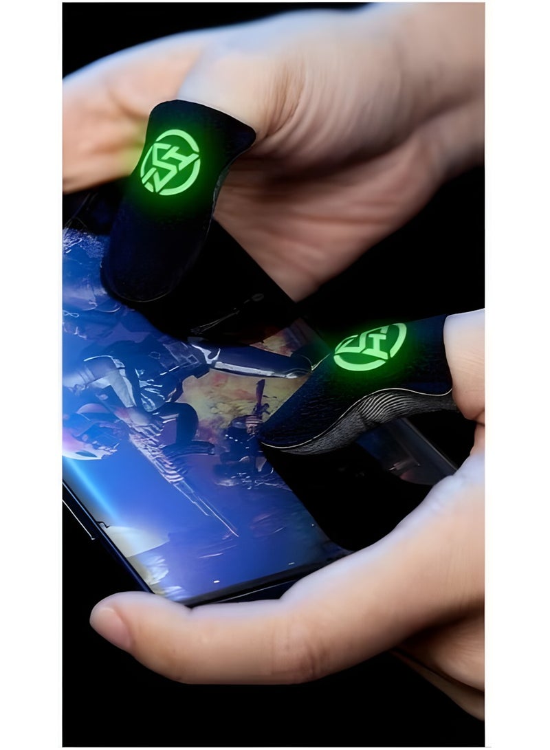 Vergali 4 Pair Mobile Game Touch Screen Finger Sleeve Super Highly Sensitive ,Ultra Thin Material Zero Touch Extremely Sensitive Gaming Finger Covers ,Feelers Smooth Operation Sweat Absorbing Odorless Breathable Seamless Finger Sleeve For Pubg And Much Other Games Play - Image 5