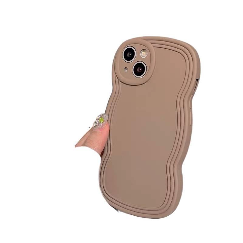 غطاء واقي بسيليكون لـ iPhone 16 / 16 Plus / 16 Pro / 16 Pro Max مع حماية من السقوط وملمس غير لامع مع مقاوم للصدمات مع ملمس سيليكون سائل مع حامل مرآة باللون Brown Gradient مع مرآة. - Image 3