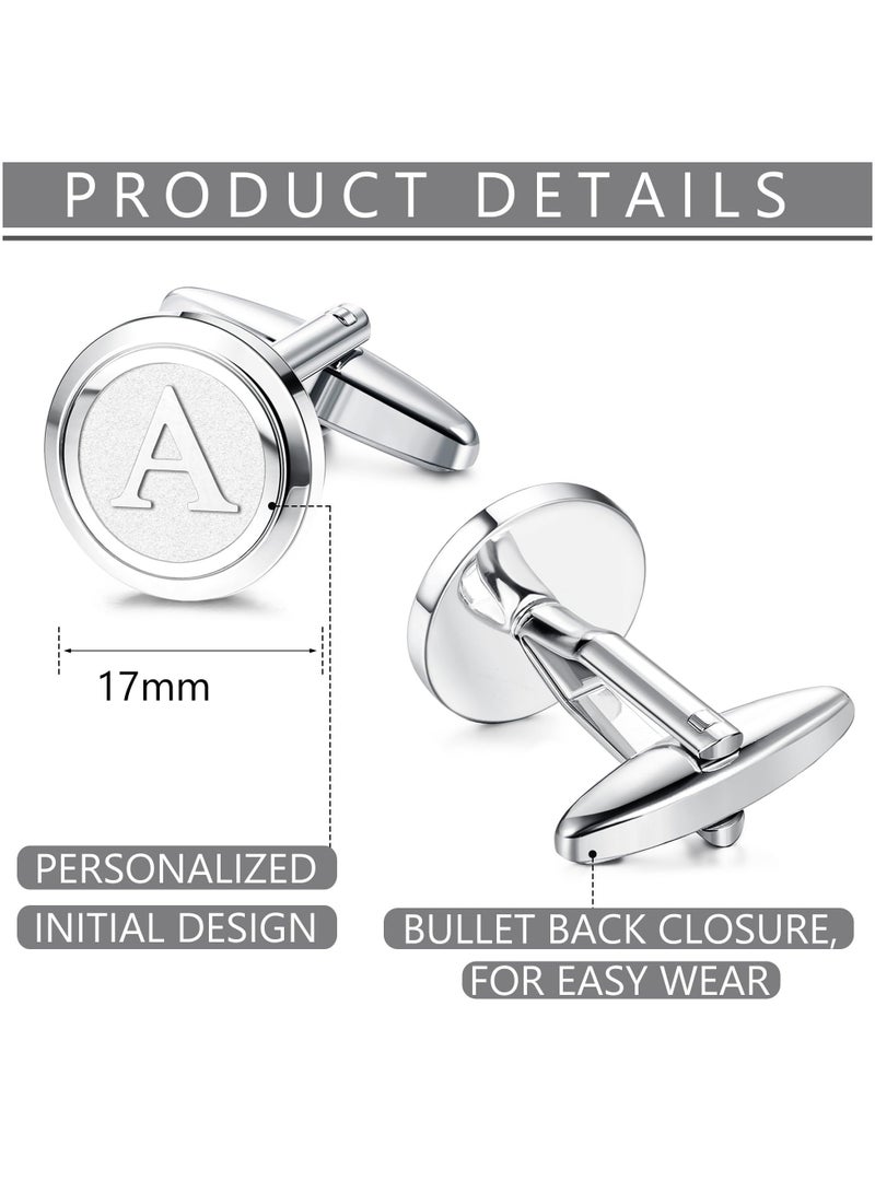 رجل كلاسيكيّ فولاذ صامد للصدإ نحاس أصفر حرف أصليّ كم إبزيم 26 حرف أصليّ كم عمل عرس قميص - Image 3