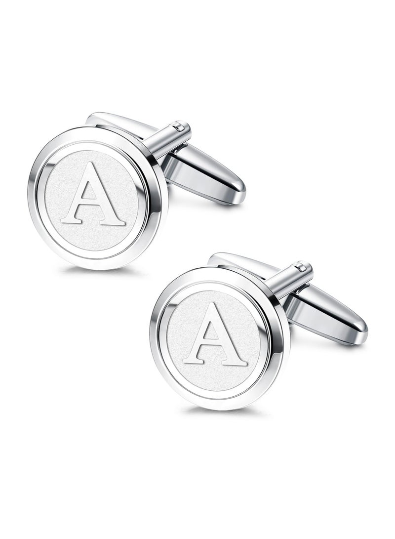 رجل كلاسيكيّ فولاذ صامد للصدإ نحاس أصفر حرف أصليّ كم إبزيم 26 حرف أصليّ كم عمل عرس قميص - Image 1