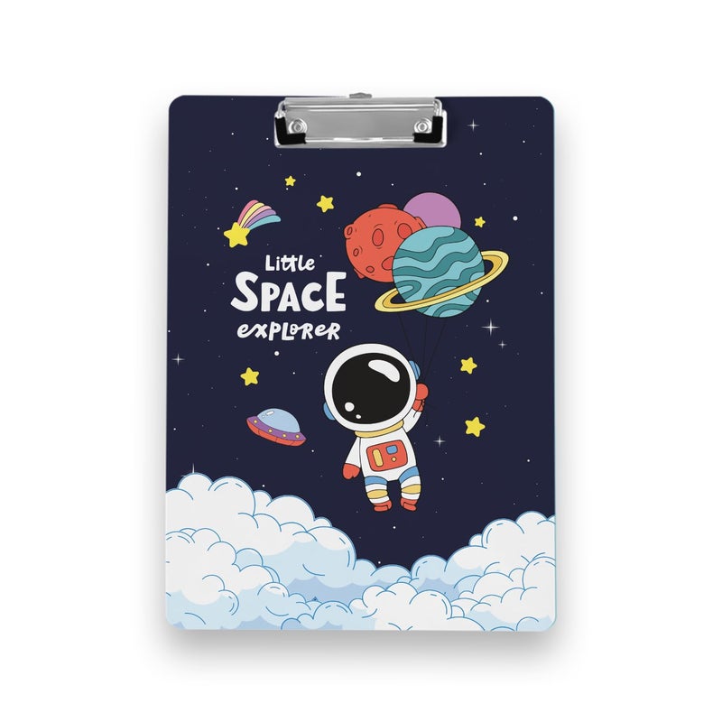 Articious Clipboard Drawing, Writing, Exam Board with Clip (Size - 24x36 cm) Sturdy, Lightweight for Office, School, College - Space Explorer - Image 3