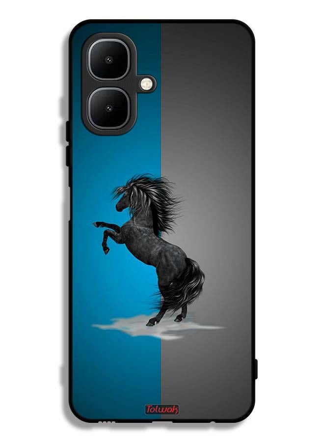 Tolwak Tecno Pop 10 Protective Case Cover Horse Art