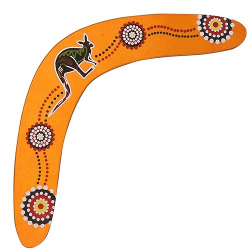 Inborntrait Boomerang for Kids Australia Style Handmade Wooden Authentic Boomerang VShaped Returning Boomerang for Ages Above 10 Years Old Kids and Adult Light Brown - Image 1