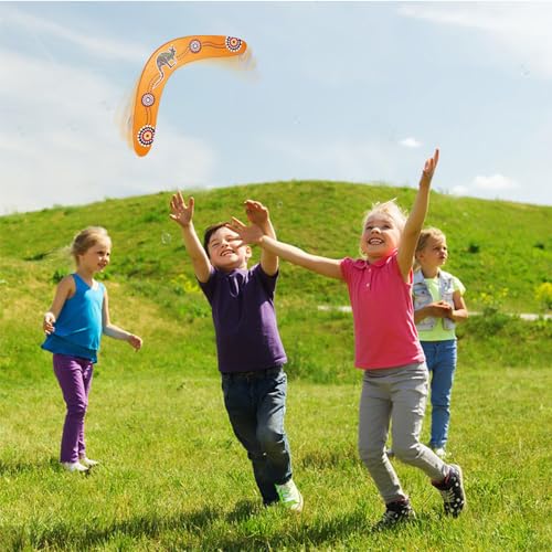 Inborntrait Boomerang for Kids Australia Style Handmade Wooden Authentic Boomerang VShaped Returning Boomerang for Ages Above 10 Years Old Kids and Adult Light Brown - Image 5