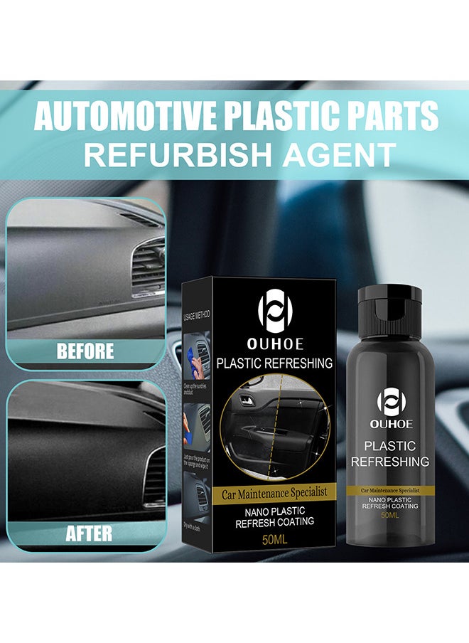 OUHOE Plastic Refreshing, Nano Plastic Refreshing Coating, Plastic Revitalizing Coating Agent, Plastic Parts Refurbish Agent For Car, Car Restorer Cream Quick Restorer, 50ML  - Image 3