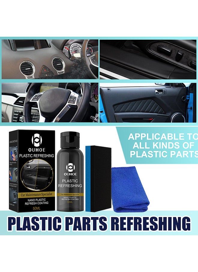 OUHOE - Plastic Refreshing, Nano Plastic Refreshing Coating, Plastic Revitalizing Coating Agent, Plastic Parts Refurbish Agent For Car, Car Restorer Cream Quick Restorer, 50ML - Image 1