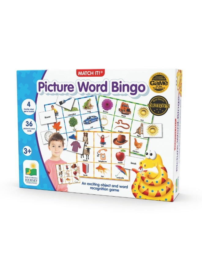 THE LEARNING JOURNEY MATCH IT! PICTURE WORD BINGO - Image 1