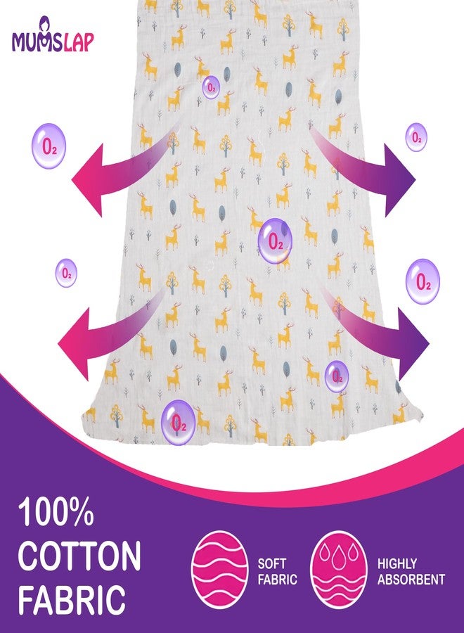 MumsLap Muslin Baby Wraps for Newborns & Toddlers with Cute Prints, Cotton Muslin Swaddles for Girls & Boys, Eco-Friendly, Blanket Baby Wrap, Baby Essentials (Giraffe) - Image 3