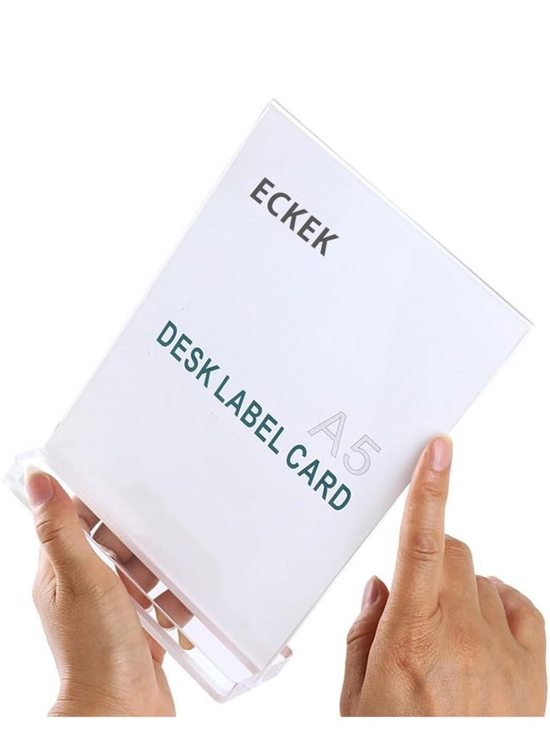 Eckek Eckek 2 Pack Acrylic Sign Holder Menu Displays Double Sided Sign Stand A4/A5/A6 Clear  - Image 4