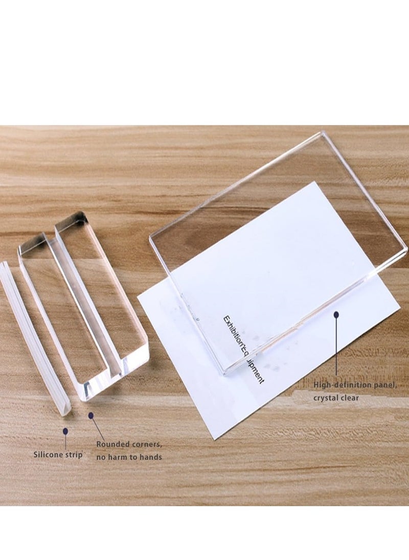 Eckek Eckek 2 Pack Acrylic Sign Holder Menu Displays Double Sided Sign Stand A4/A5/A6 Clear  - Image 5