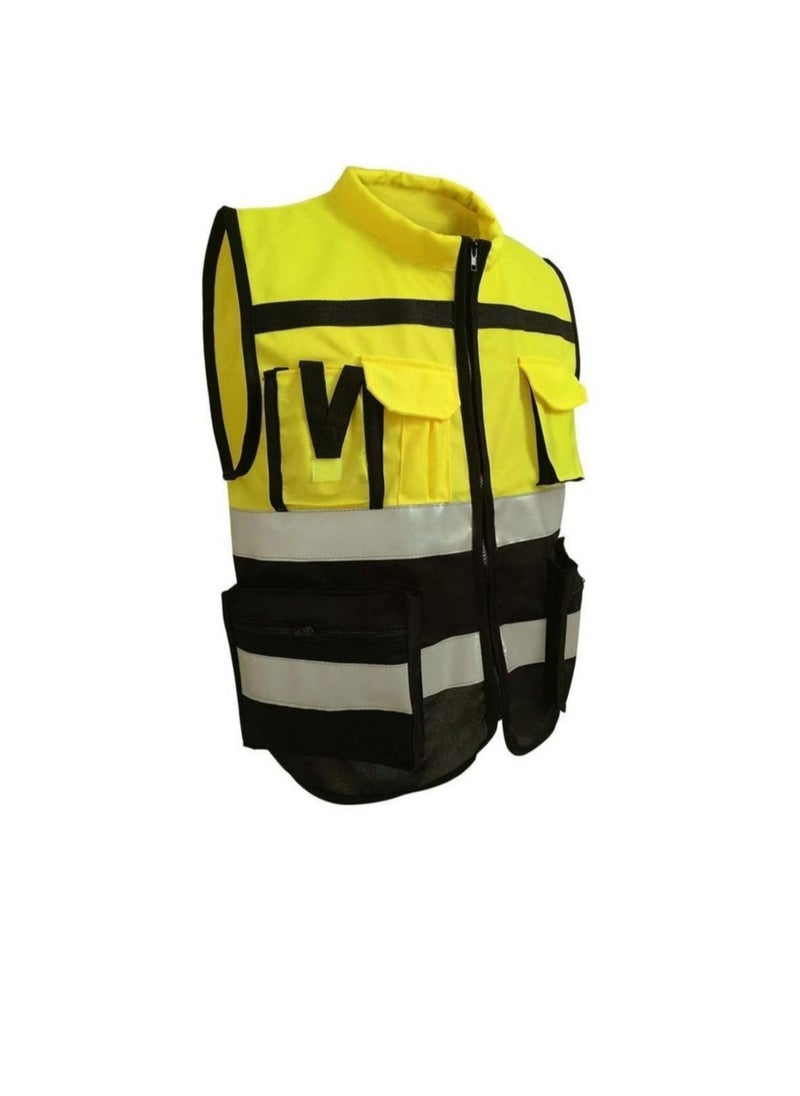 ABBASALI Vest Pocket Men's High Visibility Safety Printed  - Image 4