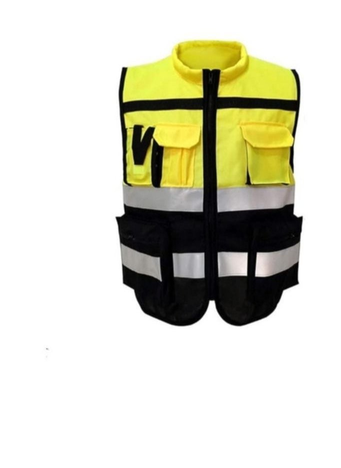 ABBASALI Vest Pocket Men's High Visibility Safety Printed  - Image 2