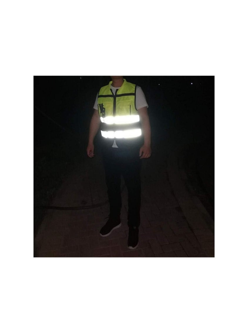 ABBASALI Vest Pocket Men's High Visibility Safety Printed  - Image 3