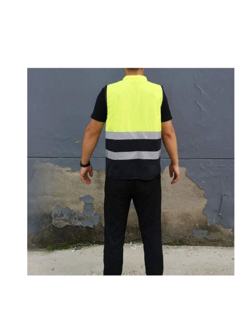 ABBASALI Vest Pocket Men's High Visibility Safety Printed  - Image 5