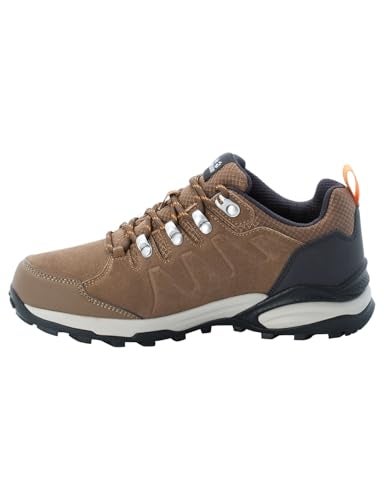 Jack Wolfskin Women's Refugio Texapore Low W Hiking Shoe, Brown/Apricot, 8 - Image 1