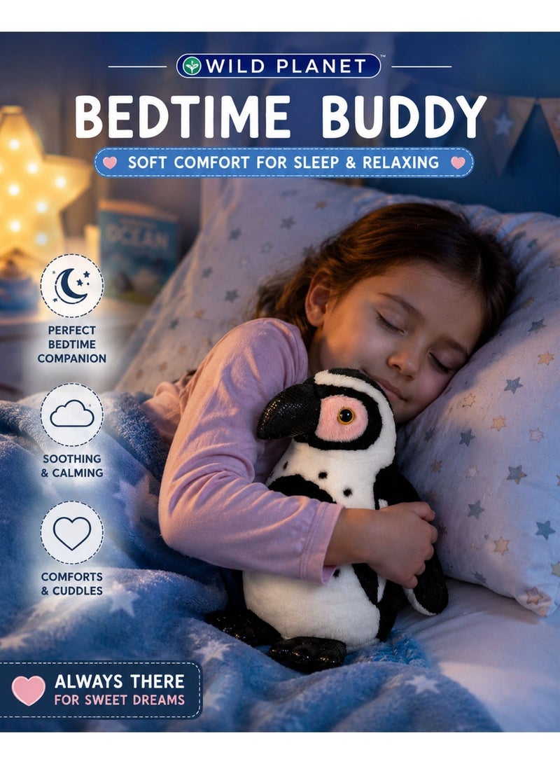 Wild Planet Cape Penguin Plush Toy 23cm Soft Stuffed Penguin Doll for Kids Realistic Black & White Penguin Animal Plush Cute Cuddly Wildlife Ocean Bird Soft Toy for Boys & Girls Bedtime Hugging Gift Birthday Gift Educational Plush - Image 2