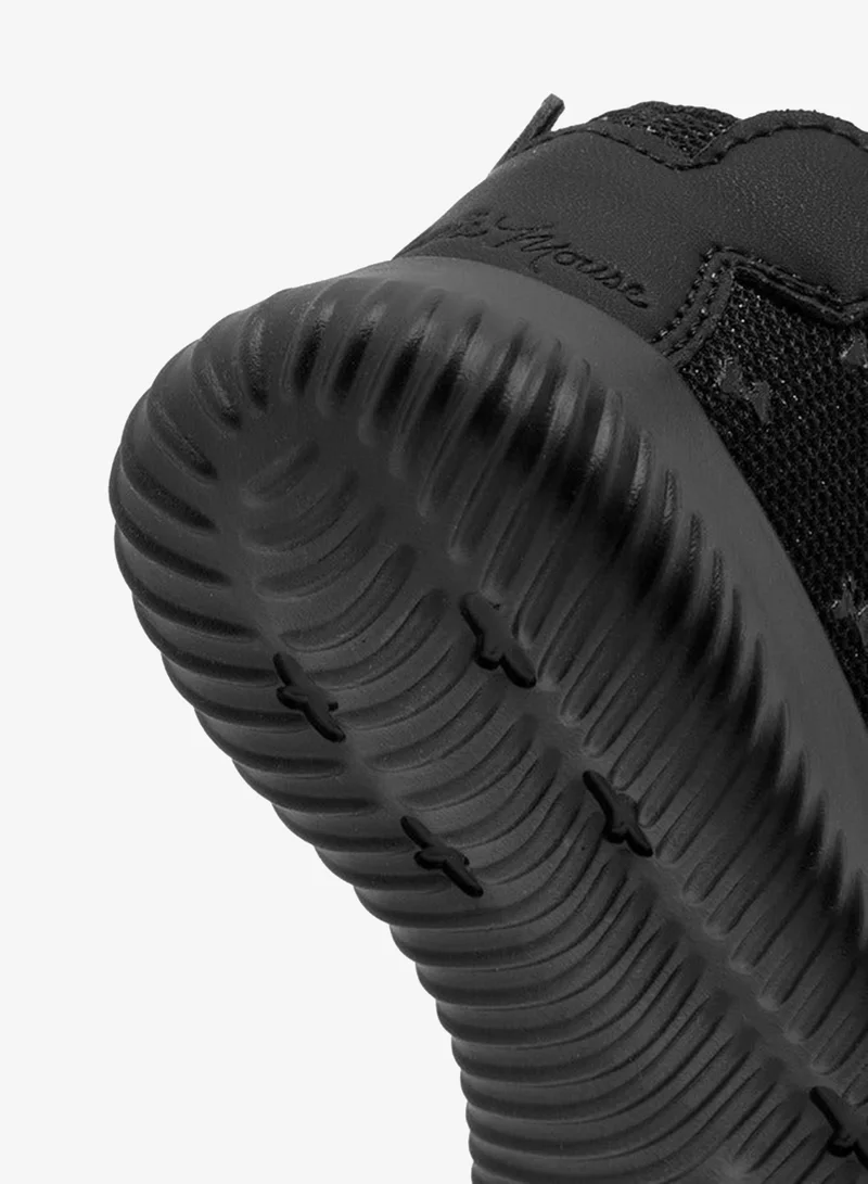 Disney BLACK Girls Minnie Mouse Logo Embossed School Shoes with Hook and Loop Closure for Women | Best Price UAE