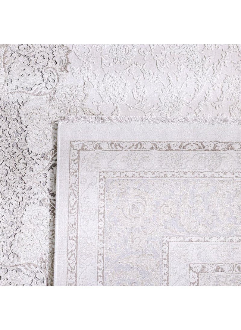 DANUBE HOME Luxura Artsilk Modernclassic Rug  Acrylic Area Rug Floor Covering L230xW160cm-Grey Beige - Image 3