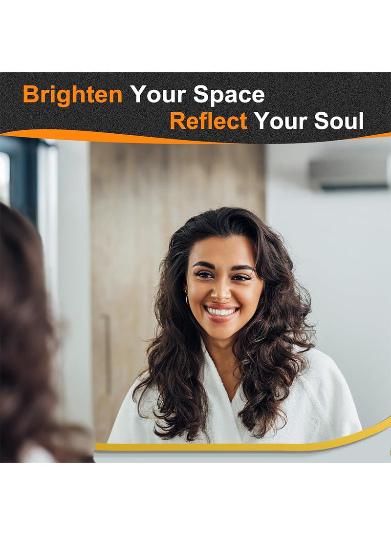 Sharpdo Sharpdo Wall Mounted Bathroom Mirror Thickened Aluminum Frame 40x60CM Sleek Design Perfect for Home Decor Modern and Functional Mirror for Space Saving Durable and Lightweight Easy to Install Bathroom Essential Mirror - Image 5