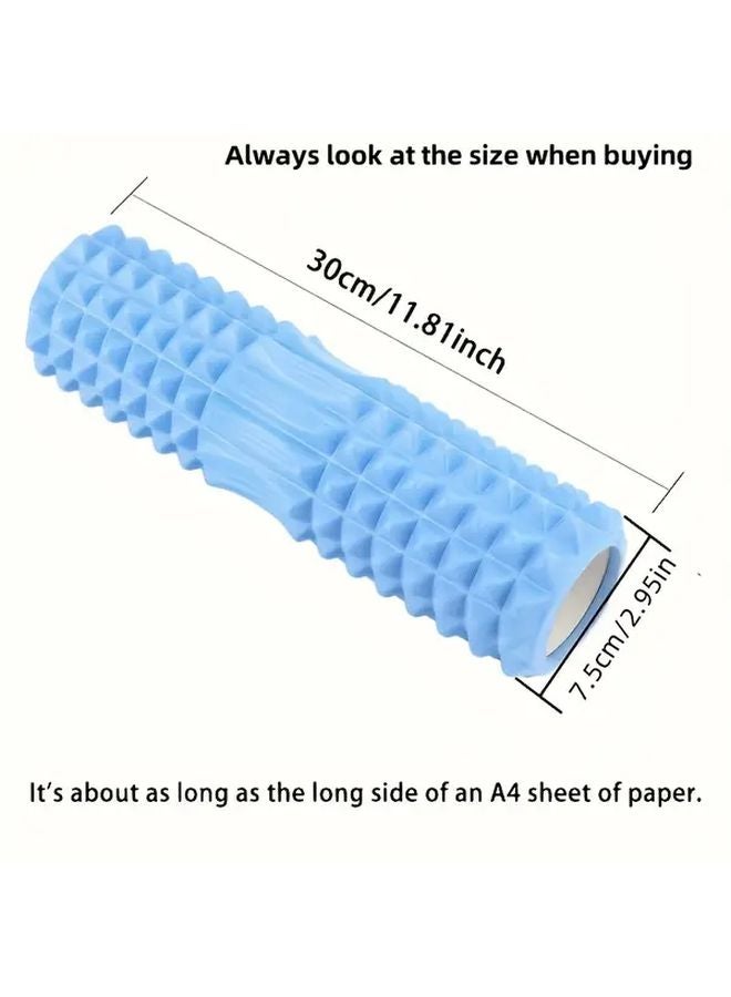أسطوانة التدليك الزرقاء الصغيرة من الإسفنج لليوجا والبيلاتس والتدريب في الصالة الرياضية - Image 5