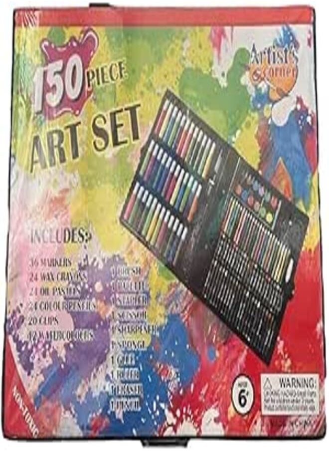 Art Set for Kids, Gifts for 4-12 Year Old Girls or Boys, Painting Drawing Art Box with Oil Pastels, Crayons, Colored Pencils, Markers, Paint Brush, Watercolor 