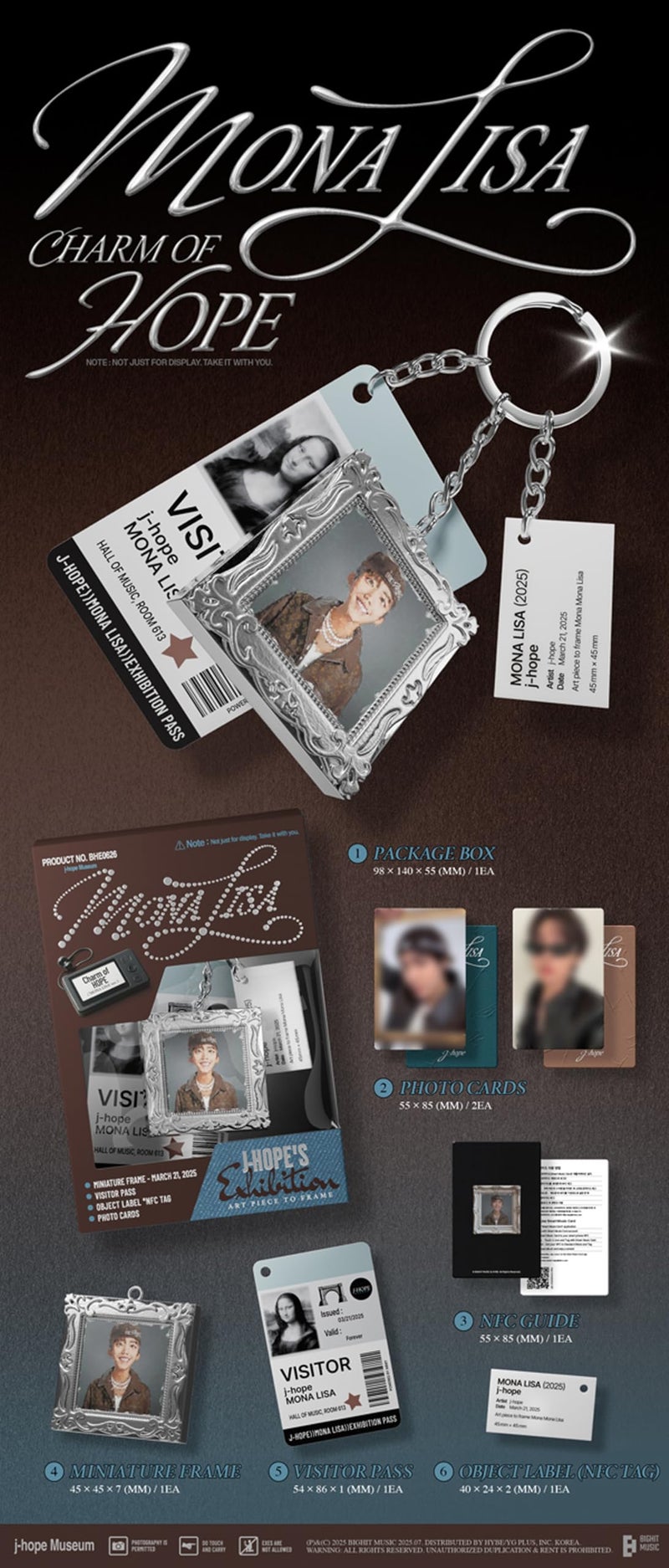 Koread J-HOPE Charm of HOPE Solo Album (MONA LISA’ ver.) - Image 2
