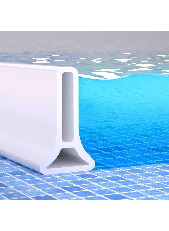 Poaker Silicone Floor Water Barrier Waterproof Self-Adhesive Bathroom Floor Seal Shower Dam Prevents Overflow Of Water Sink Edging Seal Strip Wet And Dry Separation 5 Meter  - Image 1