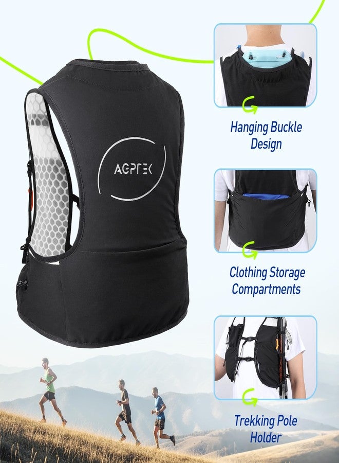 AGPTEK Hydration Running Vest with 2L Water Bladder for Men Women, Lightweight & Adjustable Running Vest for Runner Walking Hiking Marathon Cycling Jogging Trail Race, Black, M - Image 5