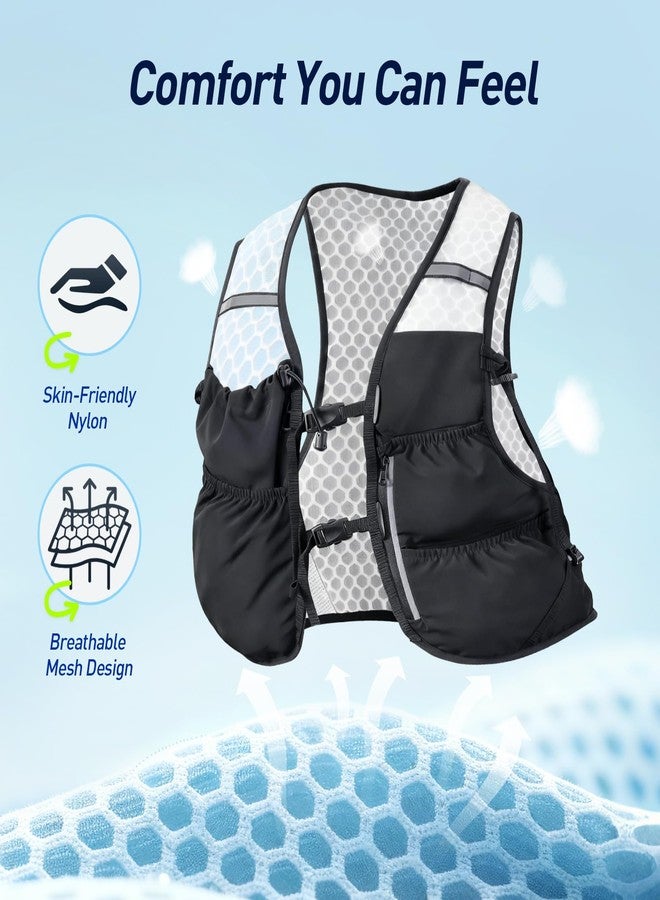 AGPTEK Hydration Running Vest with 2L Water Bladder for Men Women, Lightweight & Adjustable Running Vest for Runner Walking Hiking Marathon Cycling Jogging Trail Race, Black, M - Image 3