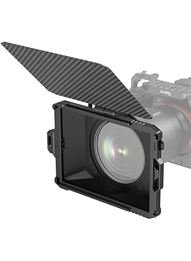 SmallRig Mini Matte Box Lite for 67mm/72mm/77mm/82mm/95mm Lenses, with Carbon Fiber Top Flag and 4x5.65 Filter - 3575 - Image 1