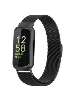 Replacement Strap For Fitbit Inspire 3 Milanese Metal Watch Band Black