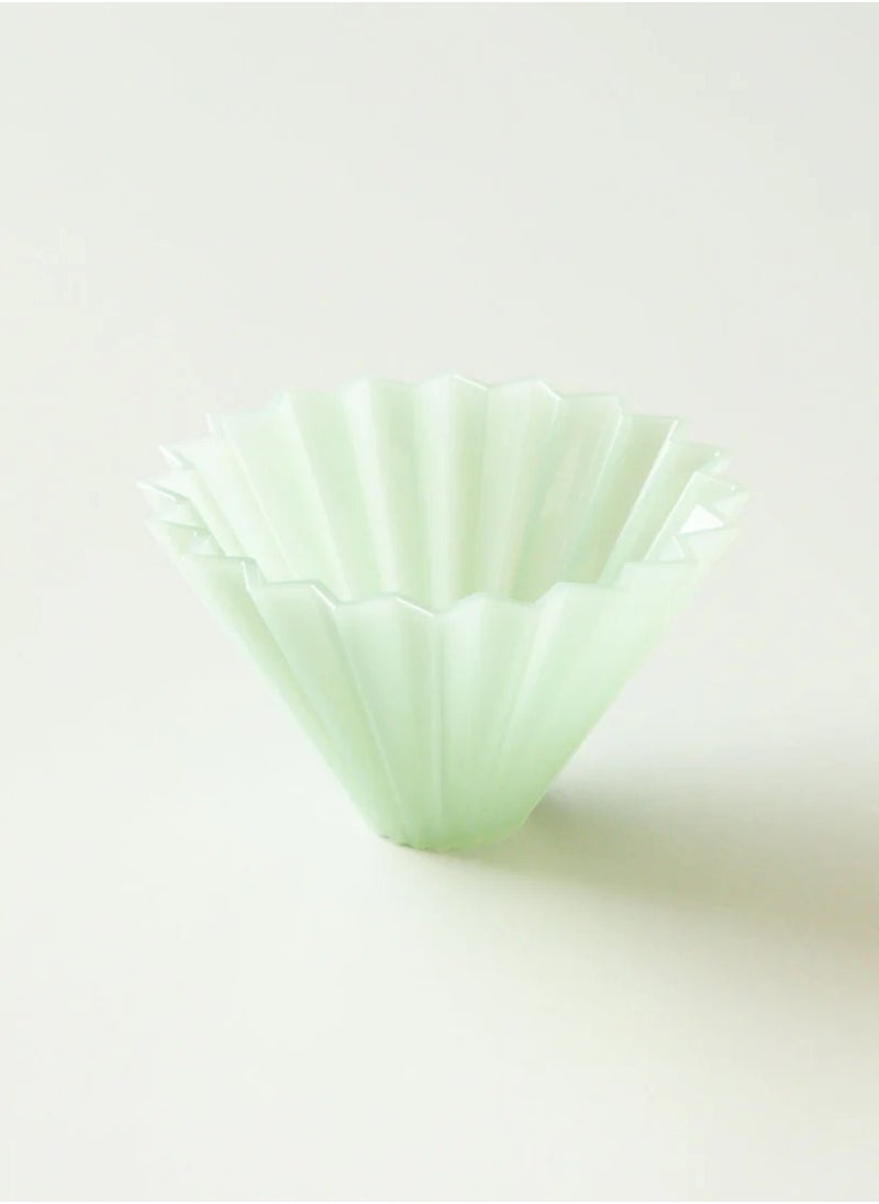 Origami - Dripper Air S with Plastic Holder - Pour Over Coffee Maker for 1-2 Cups - Made of AS Resin - Compatible with VCF-01 and Wave 155 filters - Color Matt Green - Image 1