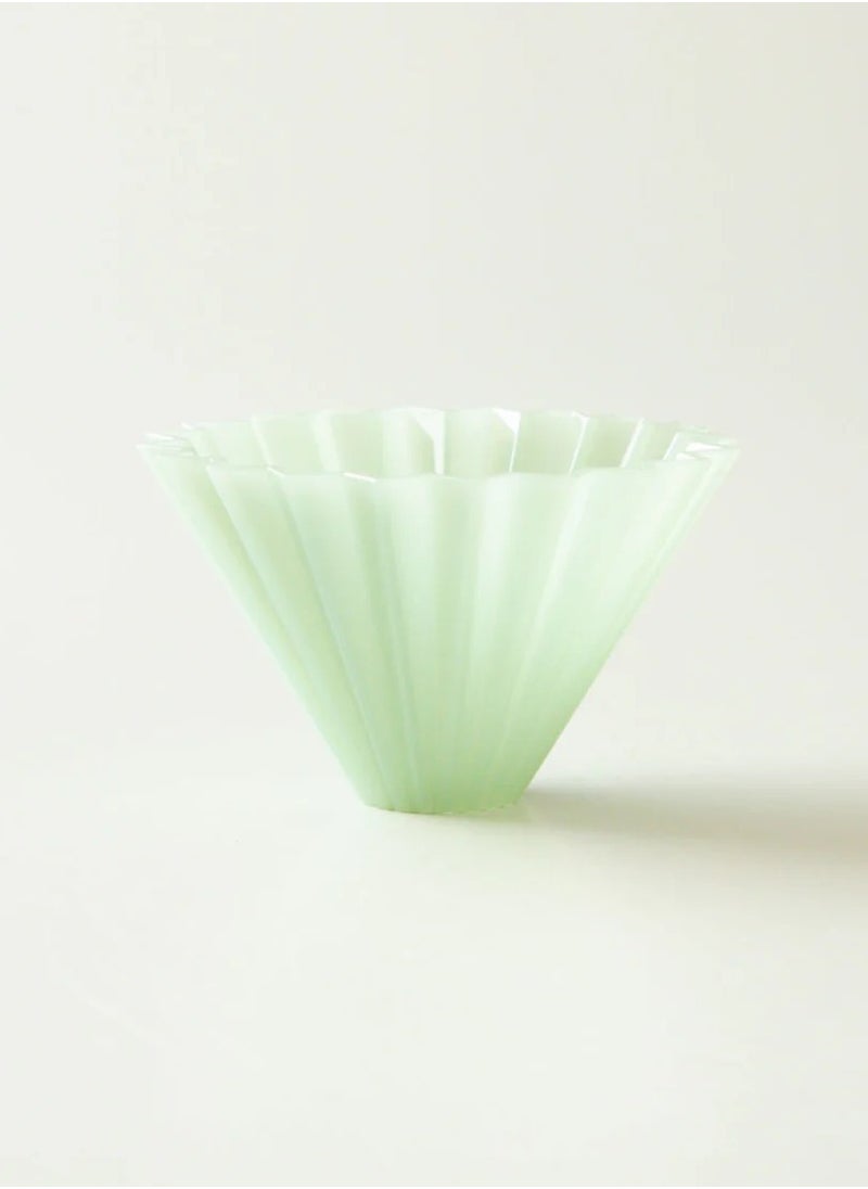 Origami - Dripper Air S with Plastic Holder - Pour Over Coffee Maker for 1-2 Cups - Made of AS Resin - Compatible with VCF-01 and Wave 155 filters - Color Matt Green - Image 1