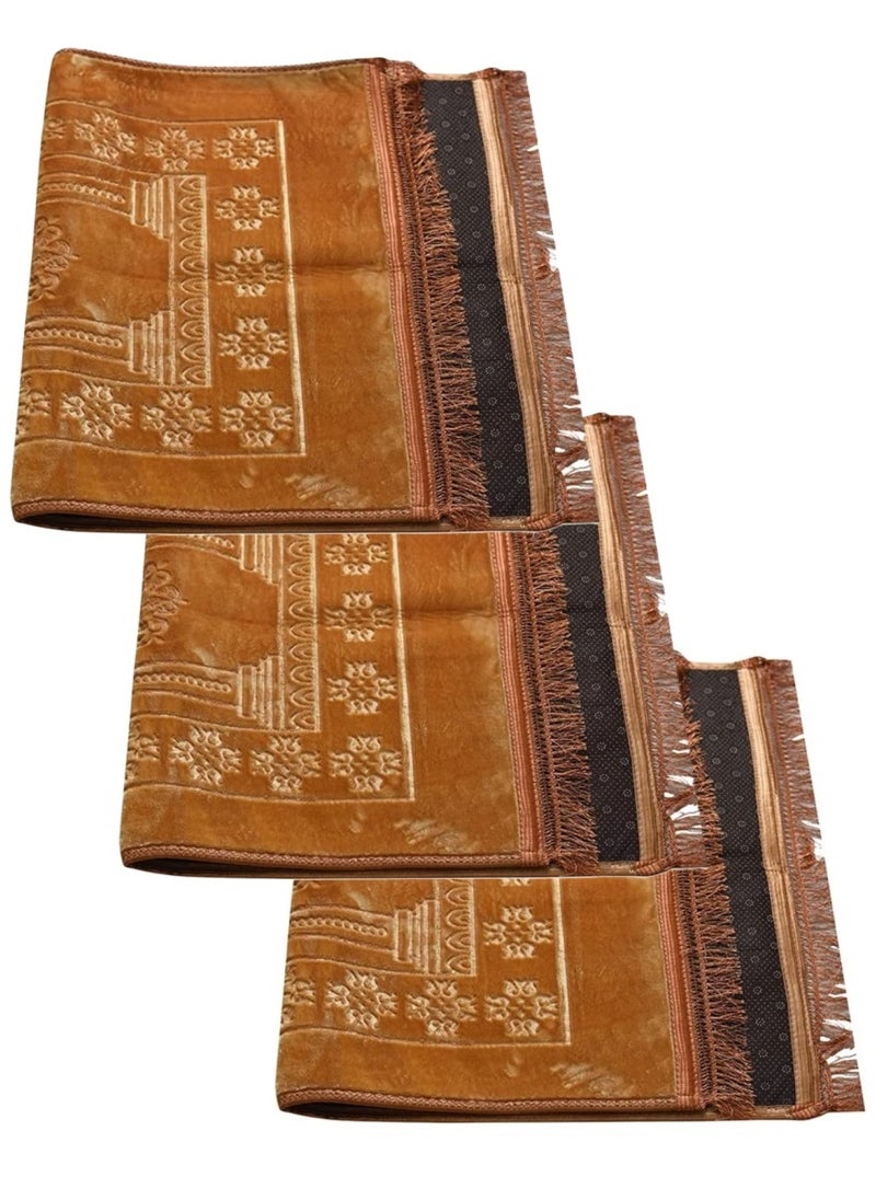3 Pieces Premium Comfort Prayer Mat Soft and Durable Prayer Mat for Daily Prayers  - Image 1