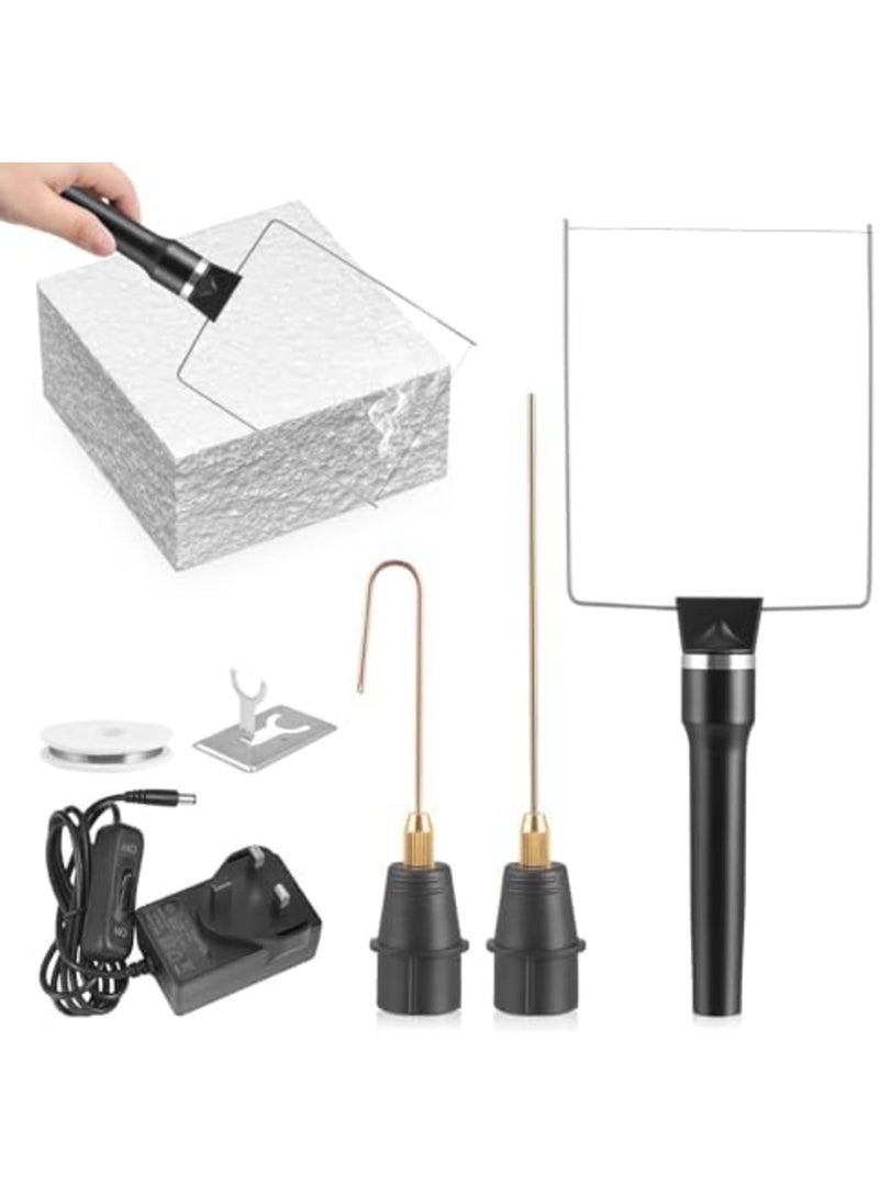 SYOSI 3-in-1 Hot Wire Knife Foam Cutter Tool Set, Electric Styrofoam Cutting Tool with 3 Cutting Pen Attachments, Ideal for Foam Board, Styrofoam Arts, Handcrafts, DIY Projects (Black) - Image 1