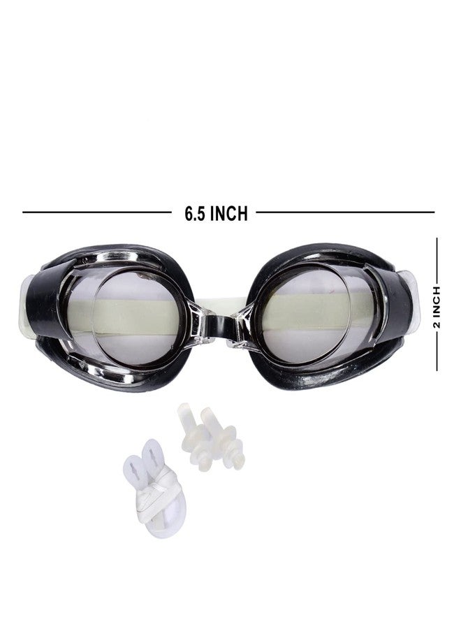 FULLY Swimming Goggles with Ear Plugs and Nose Clips for Kids and Adults (Pack of 1) - Image 2