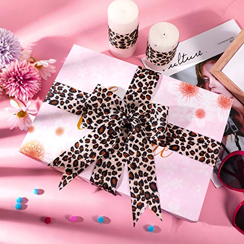 Chuangdi Leopard Print Ribbon 1.5 Inch 20 Yards Cheetah Print Ribbon Grosgrain Christmas Animal Leopard Craft for Hair Bows Headbands Making and Craft Wrapping - Image 4